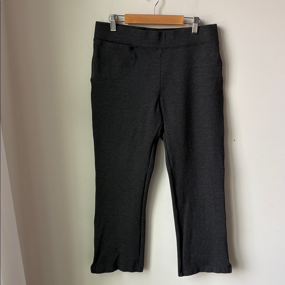Quince Black Cropped Knit Ankle Pants